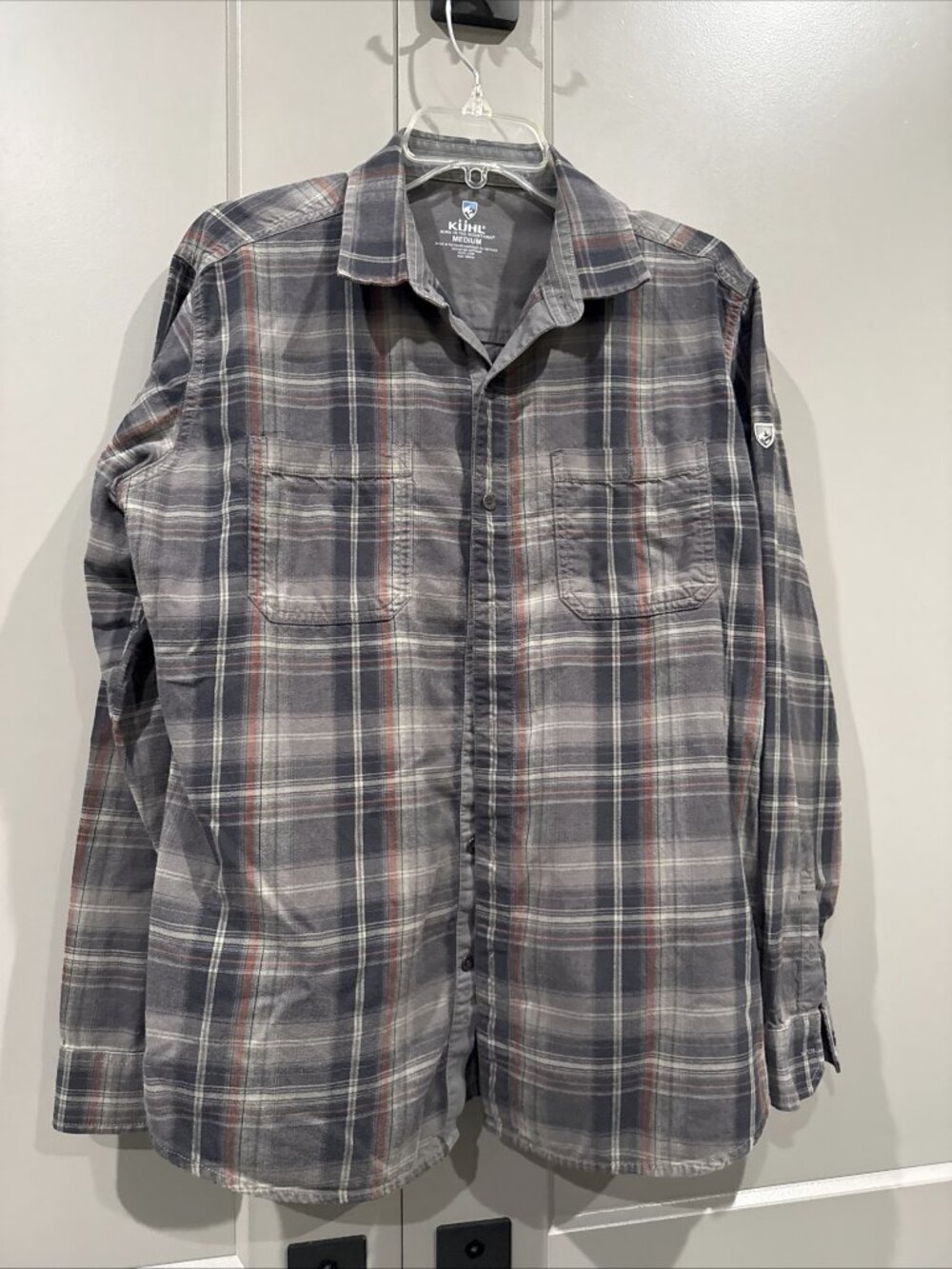 Kuhl Fugitive Flannel Shirt Men's Sz M Plaid Button Up Long Sleeve Outdoor